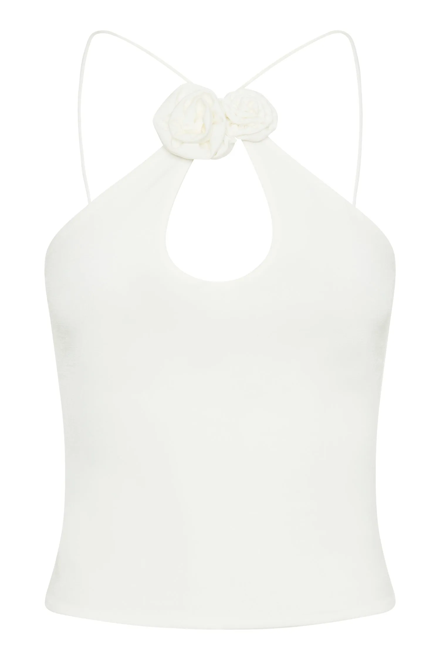 Adeline Rose Halter Top - White