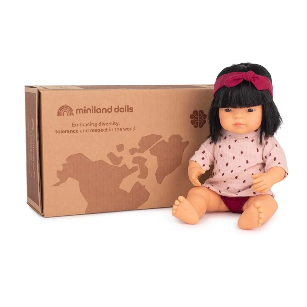 Baby Doll - Asian Girl W/Clothes - 38cm - BPA Free