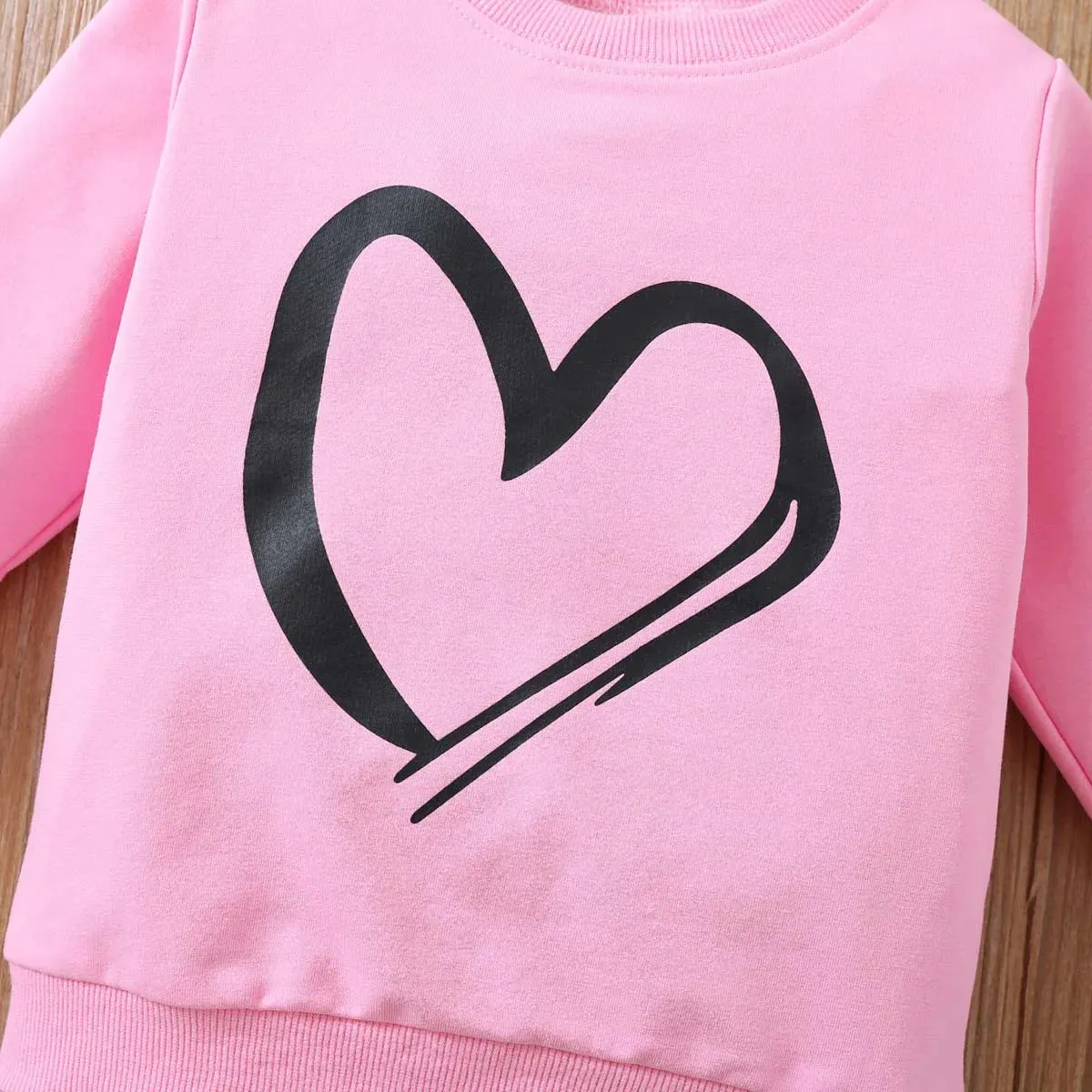 Baby Girl 2-6Year Heart Love Clothes Sets