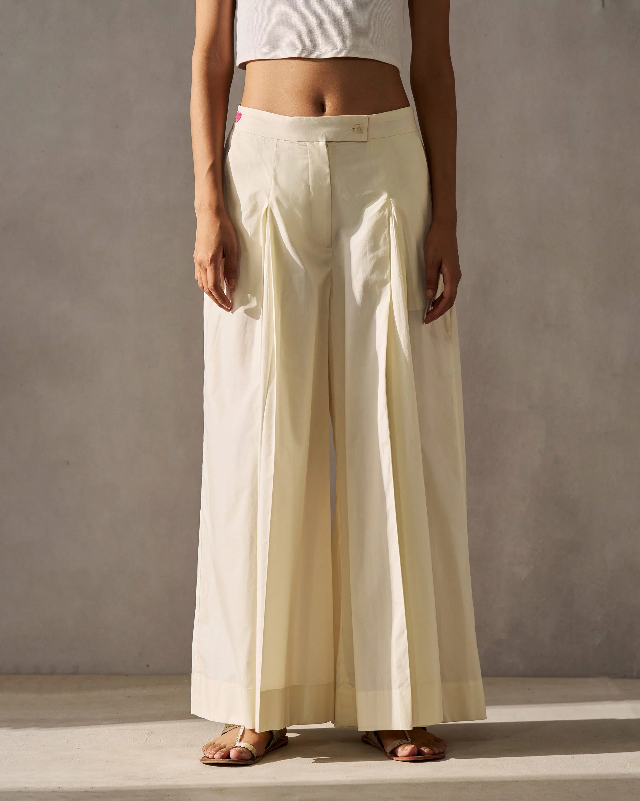 Big Flare Pants - Ivory