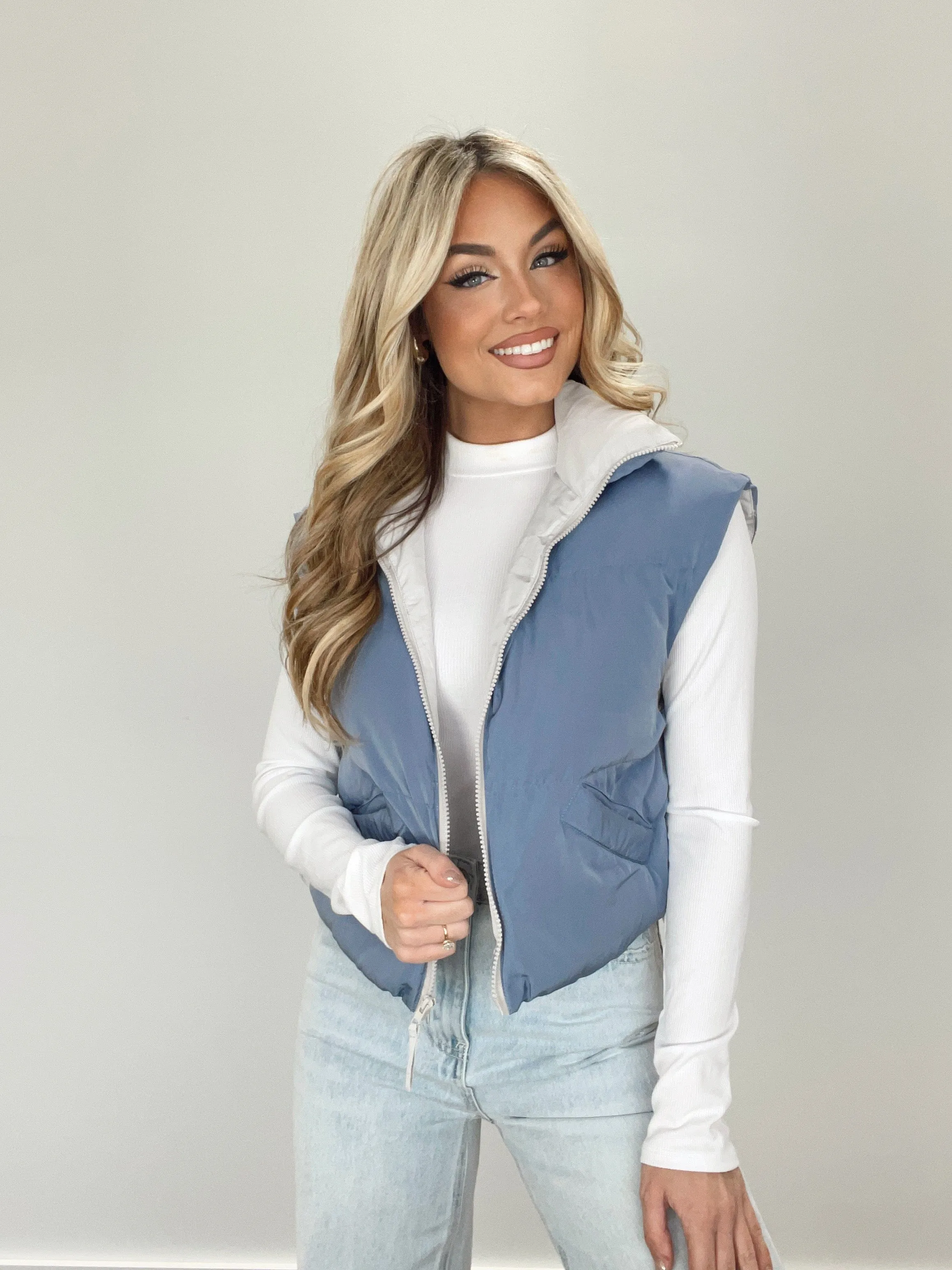 Blue Puffy Vest