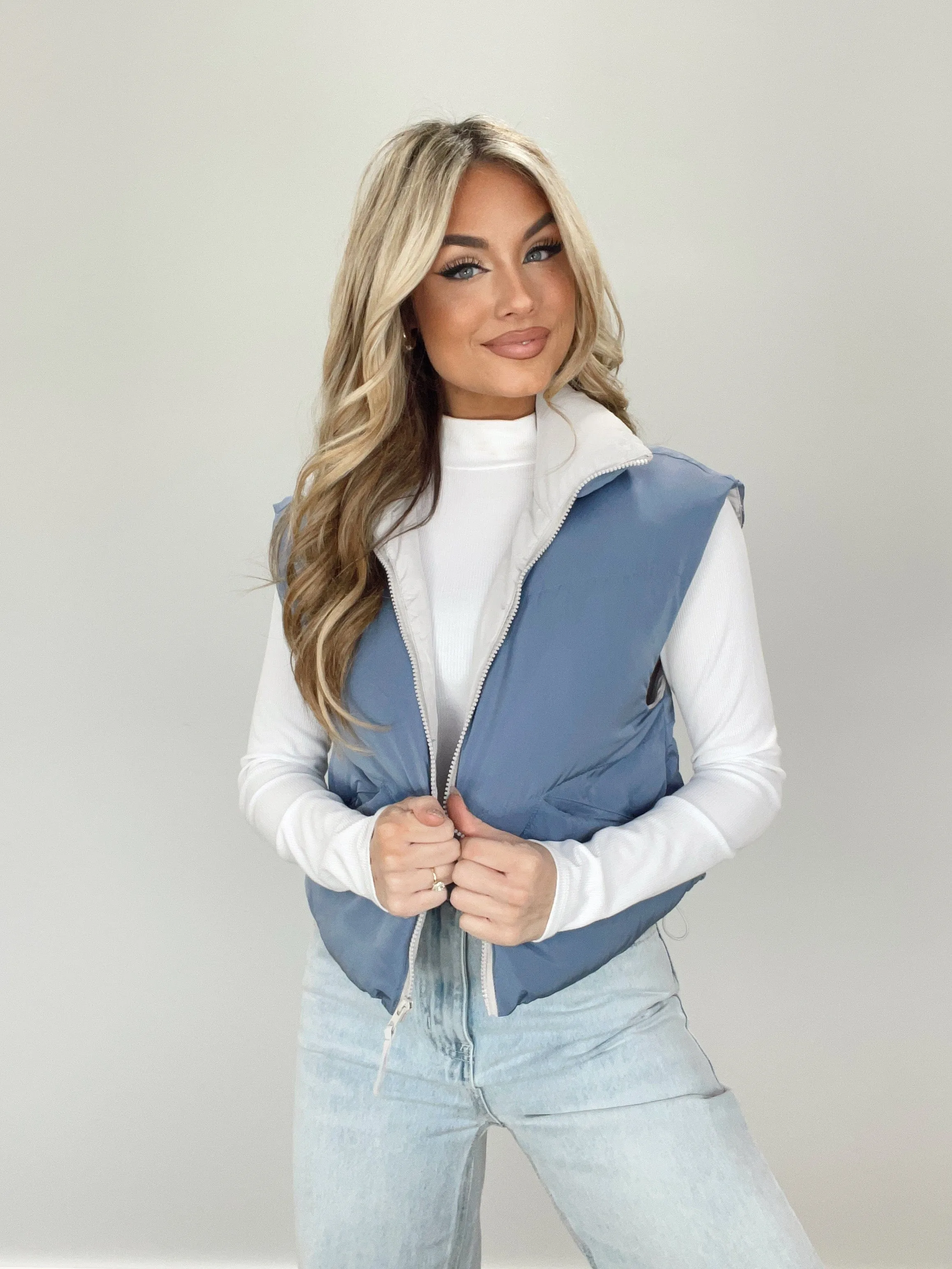 Blue Puffy Vest