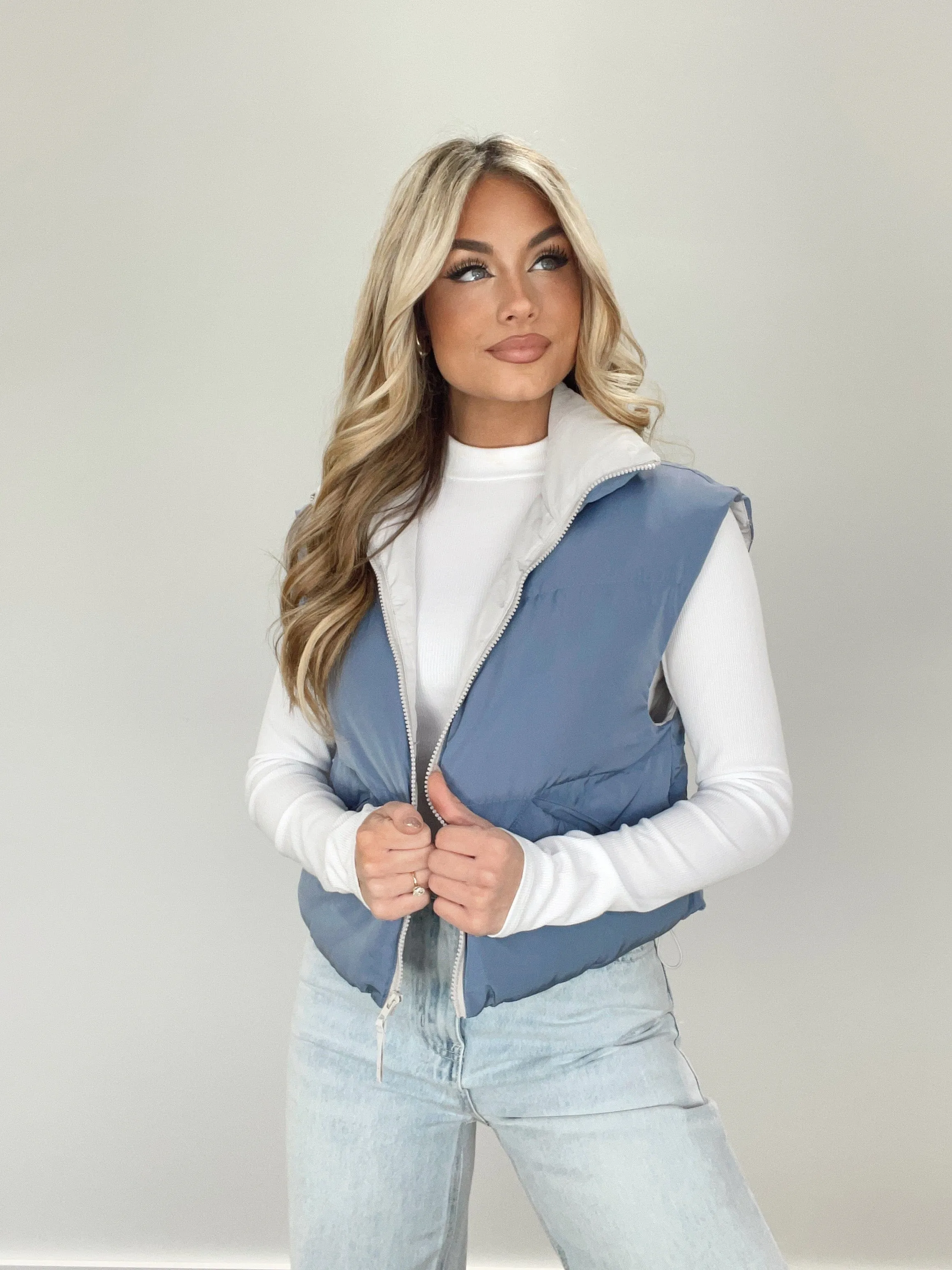 Blue Puffy Vest