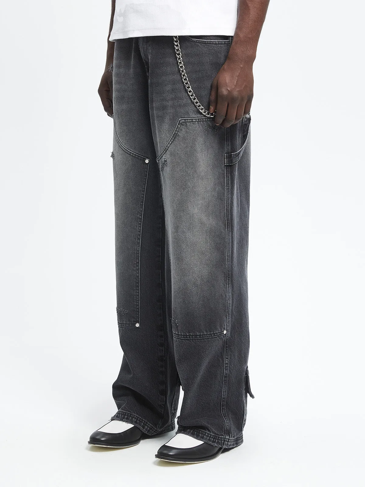 CARPENTER PANTS - WASHED BLACK