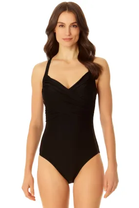 Coppersuit - Women's Tummy Control Convertible Cross Front One Piece Swimsuit