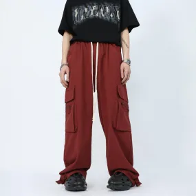 Drawstring Waist Cargo Pants