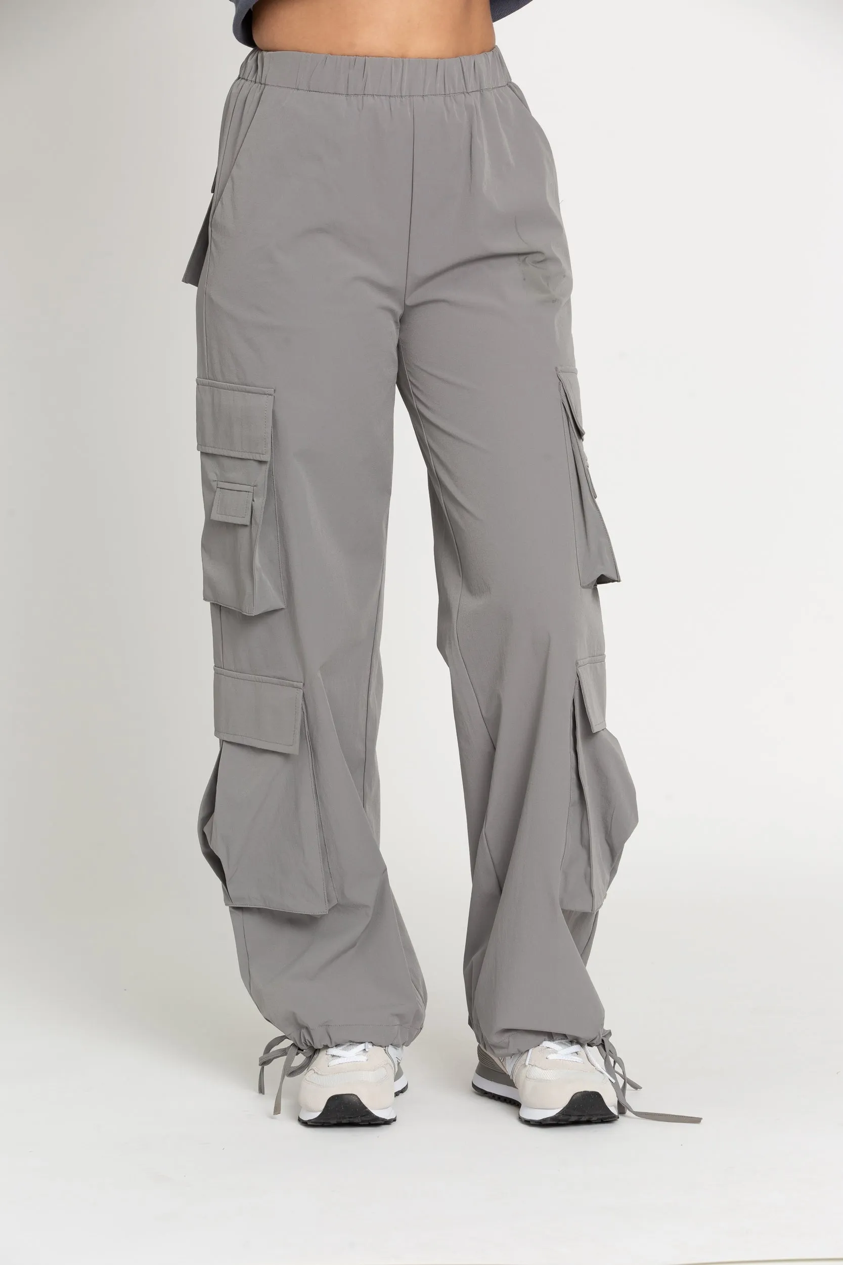 Dusty Grey Parachute Pants