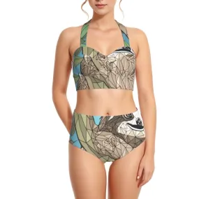 El Sloth Women's Swimsuit Set w/ Halter