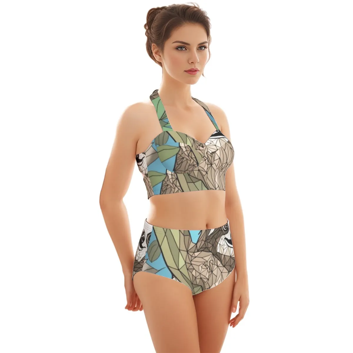 El Sloth Women's Swimsuit Set w/ Halter