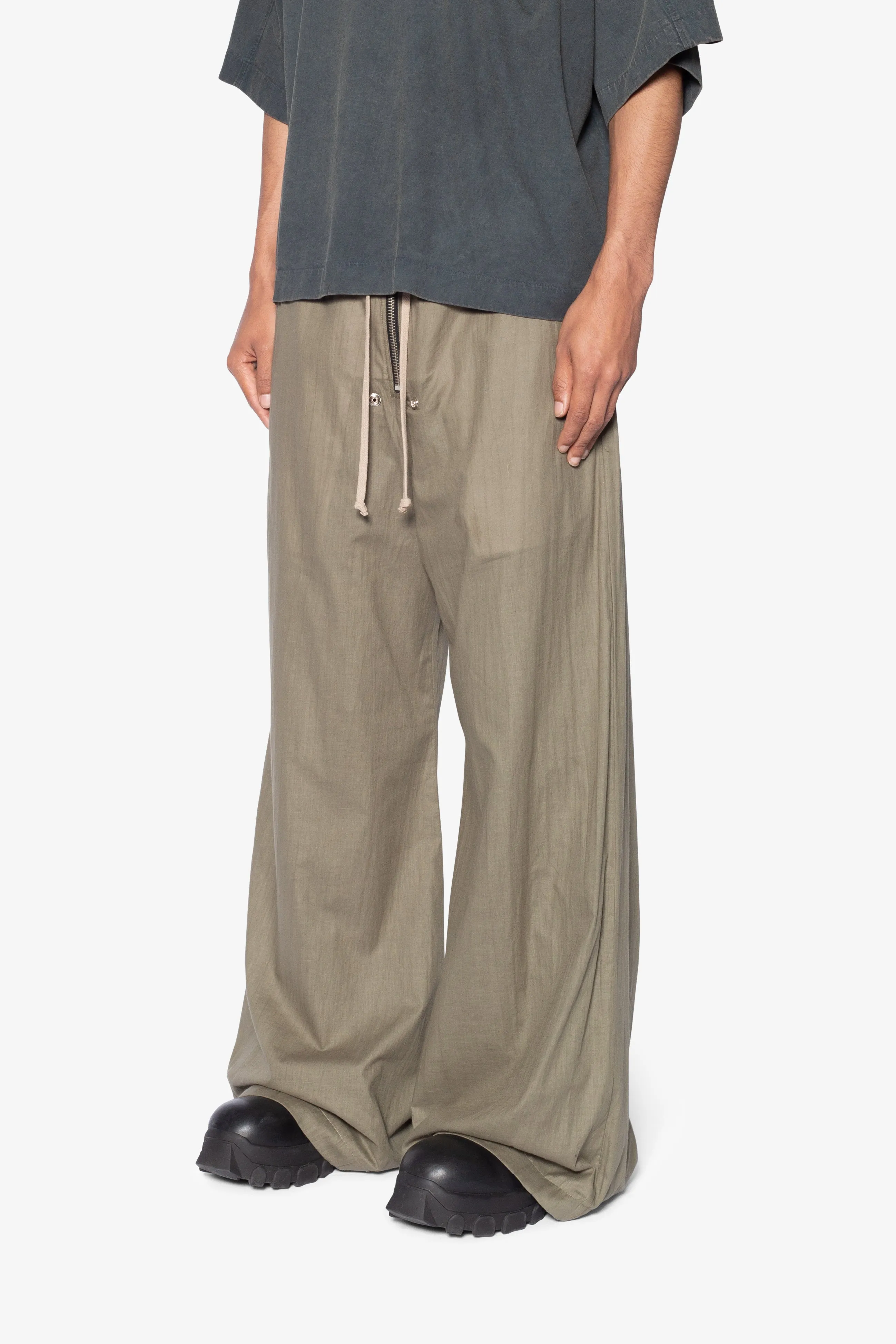 Gauze Layered Rave Pants - Olive