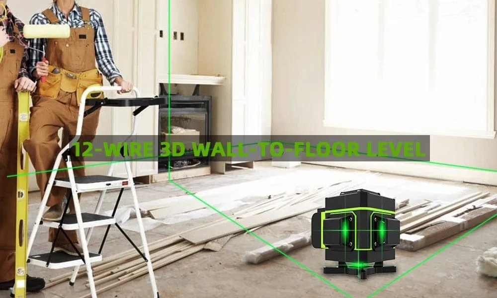 HILDA Laser Level 12 Lines 3D Level Self-Leveling 360 Horizontal And Vertical Cross Super Powerful Green Laser Level