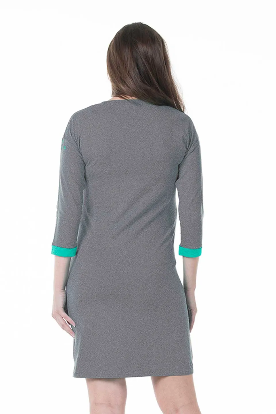 Knitted Long Sleeve Charna Broad Neck Mozzie Maternity Clothes Charcoal