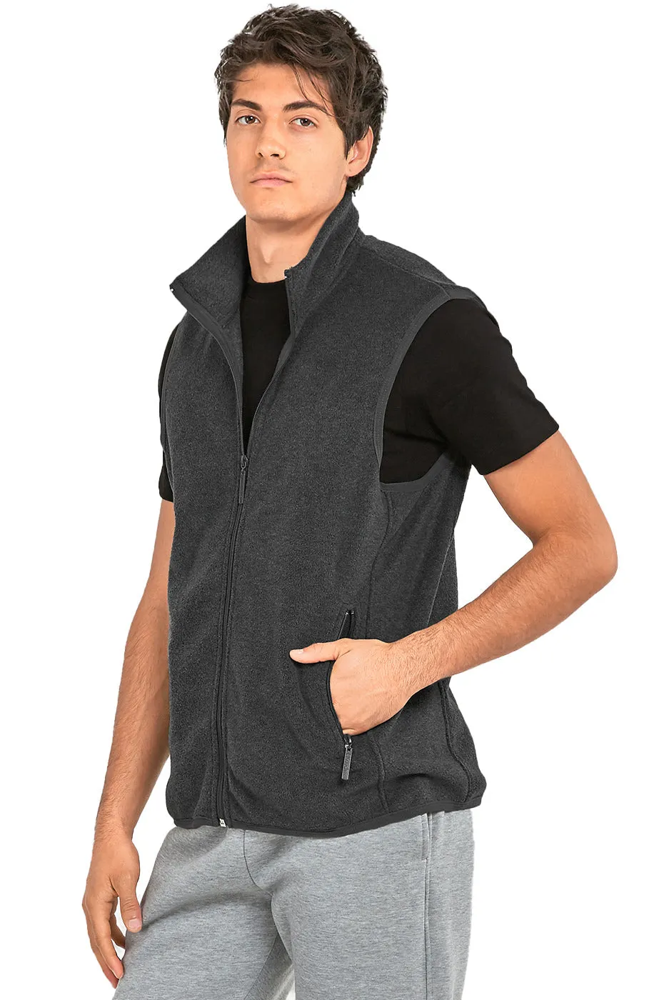 KNOCKER MEN'S POLAR FLEECE VEST (PF1500_CH/GR)