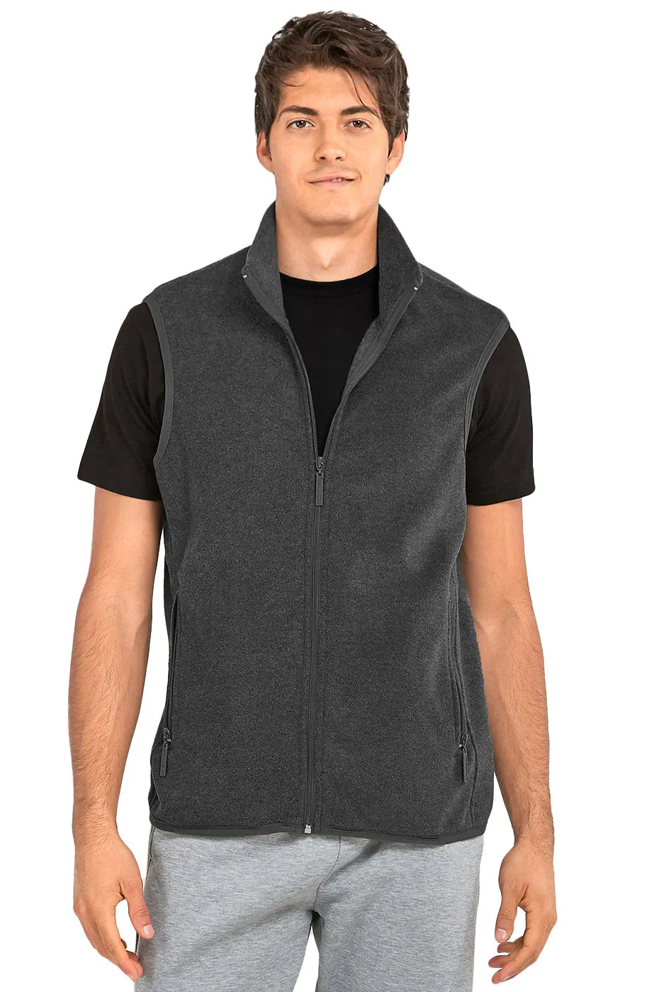 KNOCKER MEN'S POLAR FLEECE VEST (PF1500_CH/GR)