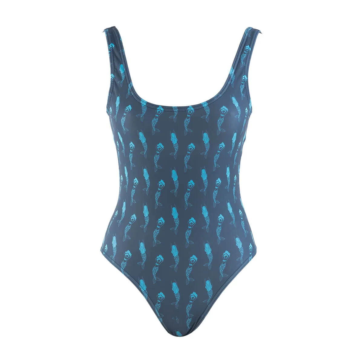 Ladies One Piece - Mermaids | Steel