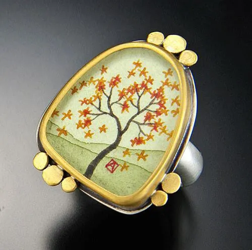 Large Organic Autumn Maple Ring