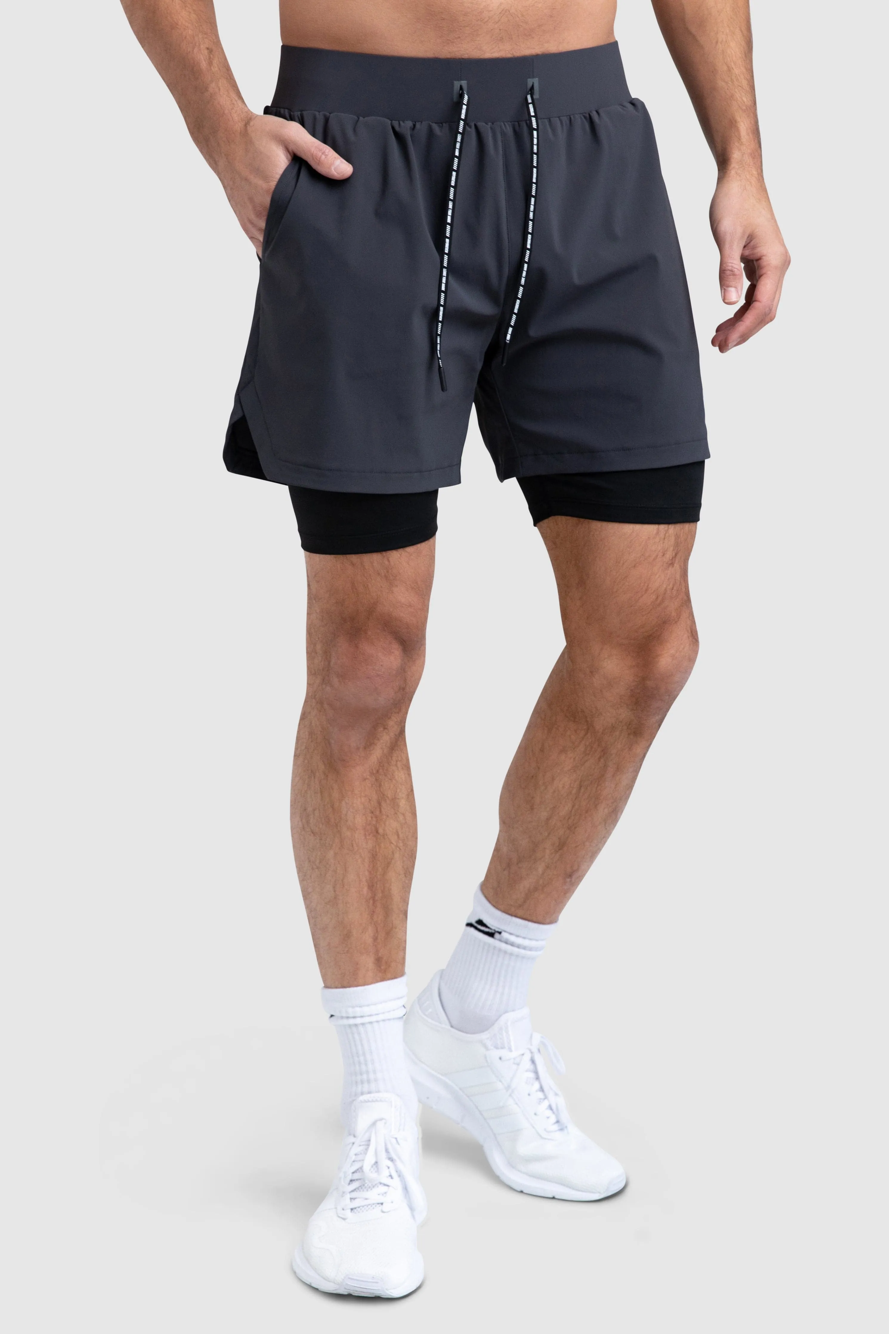 Level Up Shorts - Charcoal