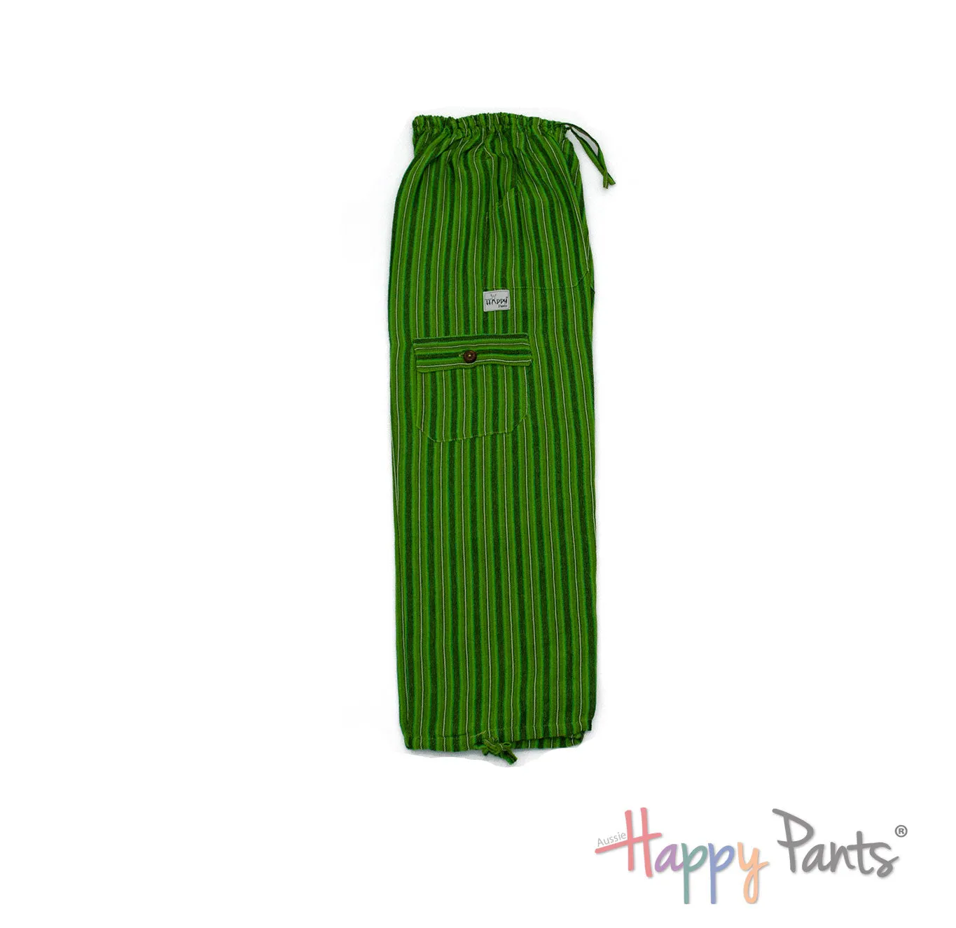 Lime Green Stripy Happy-Pants