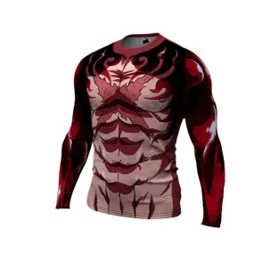 One Piece Compression 'Gear 4th | Luffy ' Premium Long Sleeve Rashguard