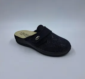 PANTOFOLE COMFORT TESSUTO NERO