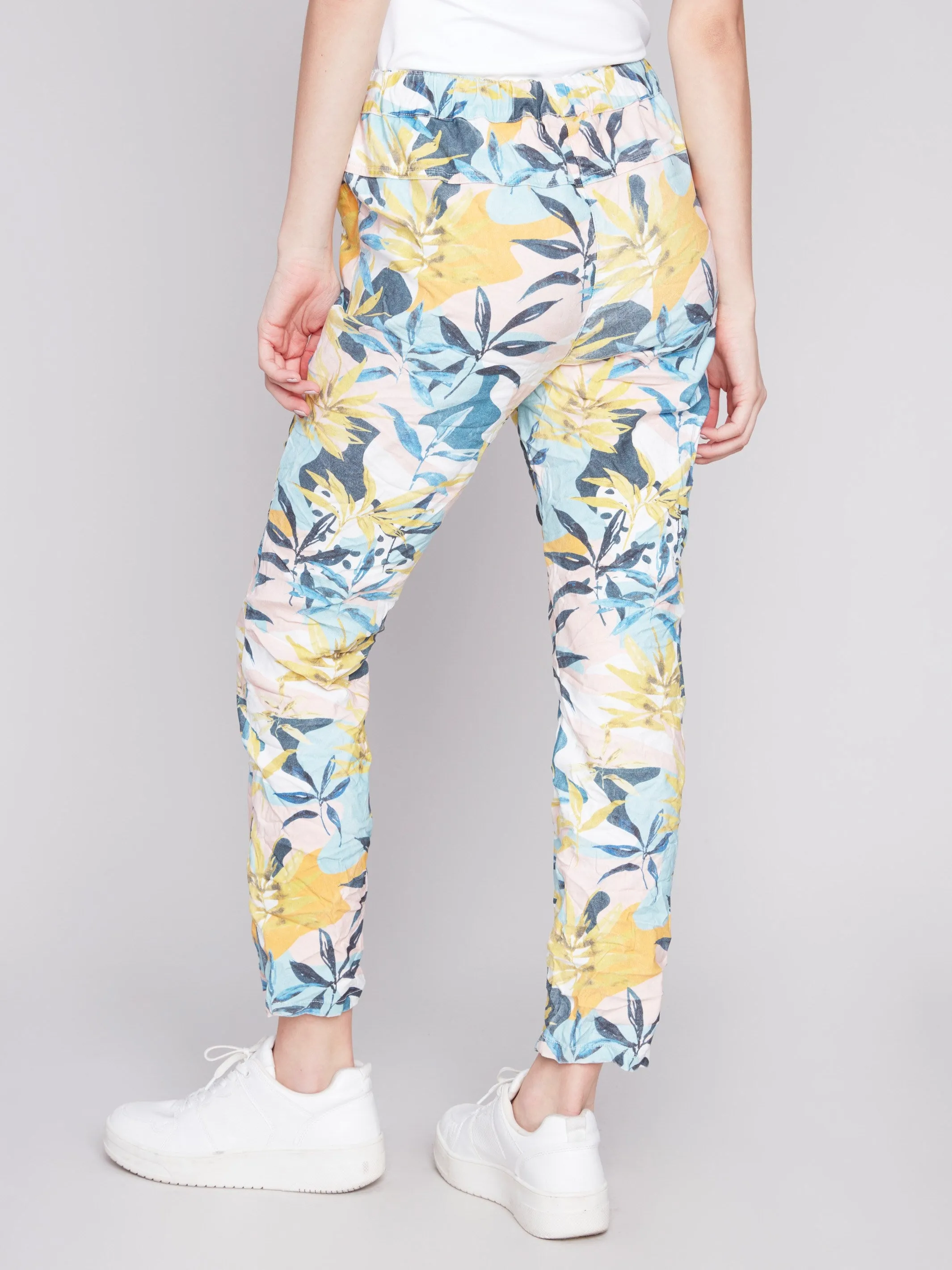 Printed Crinkle Jogger Pants - Resort