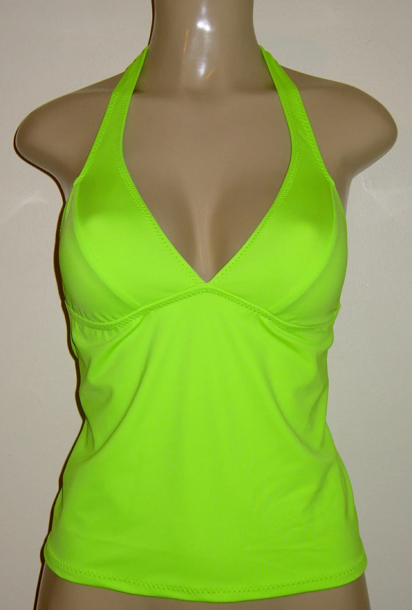 Seamed Halter Tankini Top. Women's Halter Tankini Swimsuit Tops