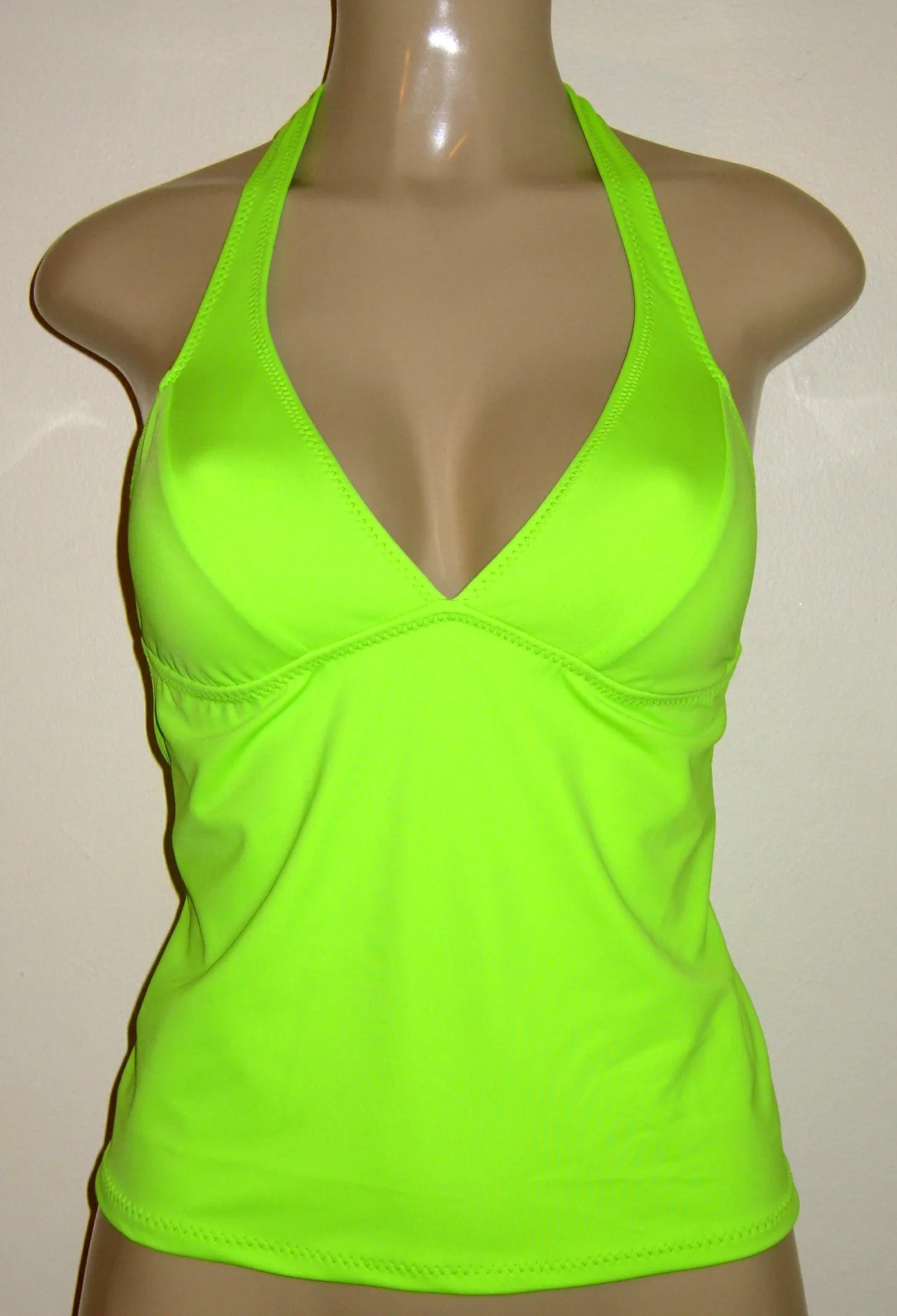 Seamed Halter Tankini Top. Women's Halter Tankini Swimsuit Tops