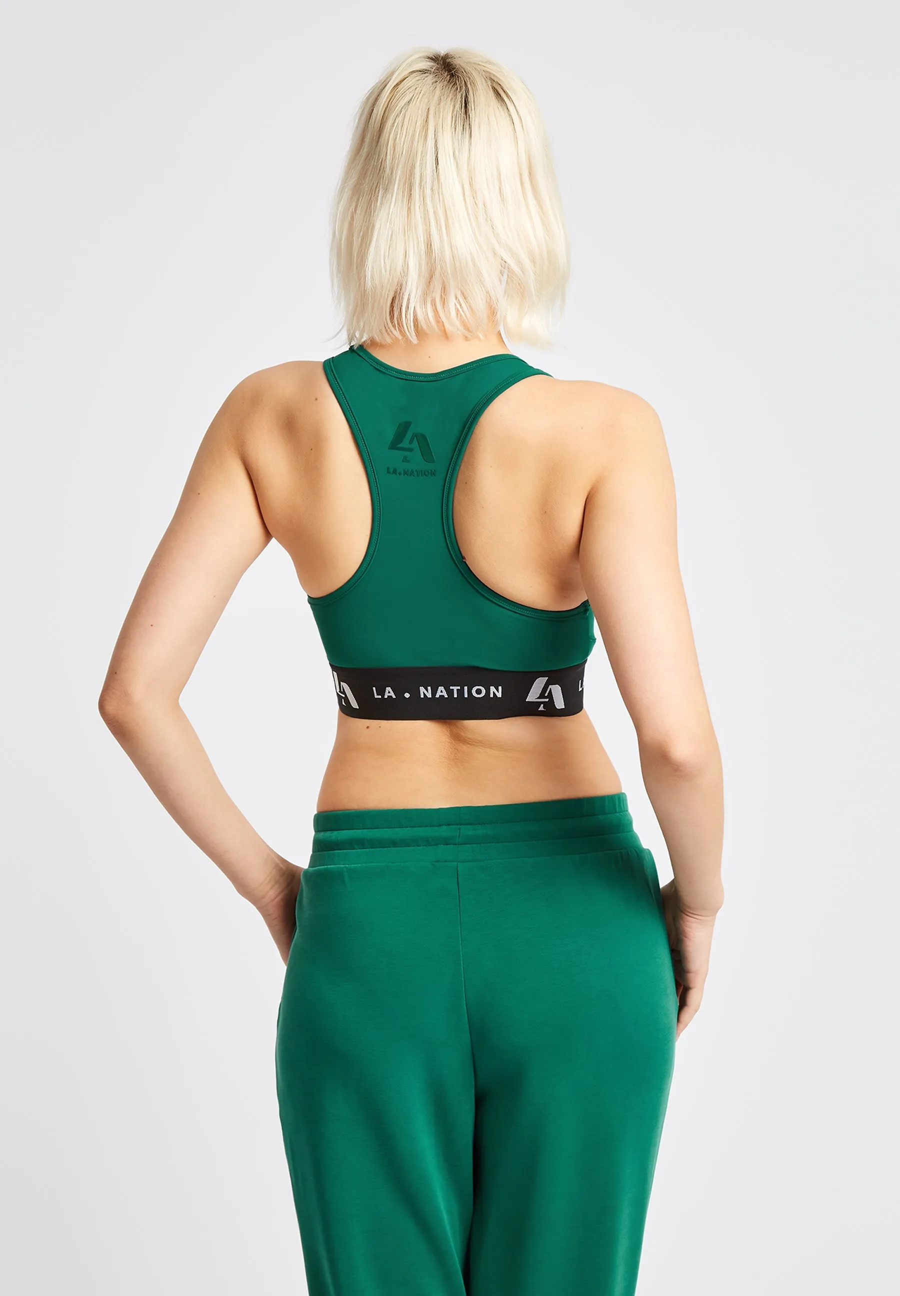 Signature Padded Sports Bra-Green