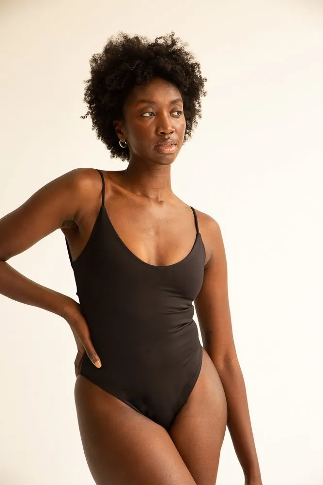 The Corset One Piece - Matte Black