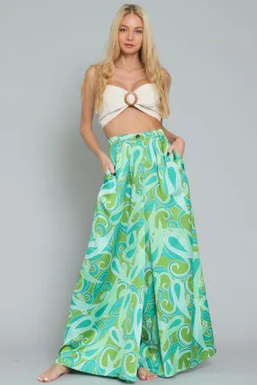 Wide Leg Swirl Pants